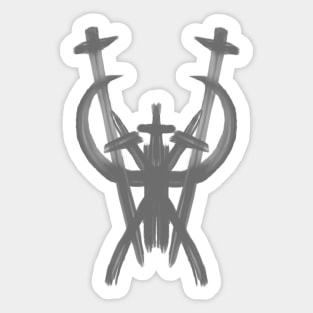 Ghostpuncher Sigil Gray Sticker